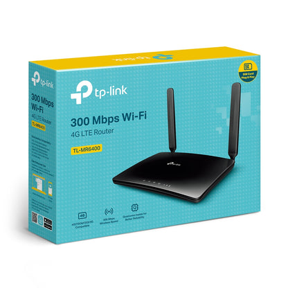 Router sem fios 4G TP-Link TL-MR6400 300Mbps/ 2.4GHz/ 2 Antenas/ WiFi 802.11b/g/n