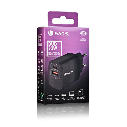 Carregador de Parede NGS Carg Parede 33W ULTRAR GAN 2USBC/2USBA - imagem 9