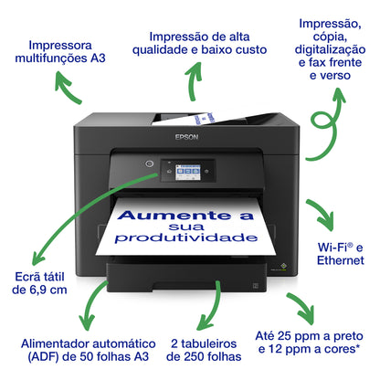 Impressora multifunções Epson Multifunções WorkForce WF-7830DTWF - imagem 3