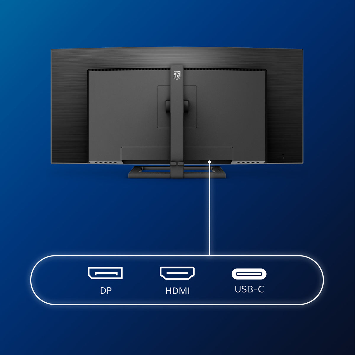 Philips 346E2CUAE 34" Monitor Curvo Ultrawide Profissional / UWQHD / Multimédia / Ajustável em altura