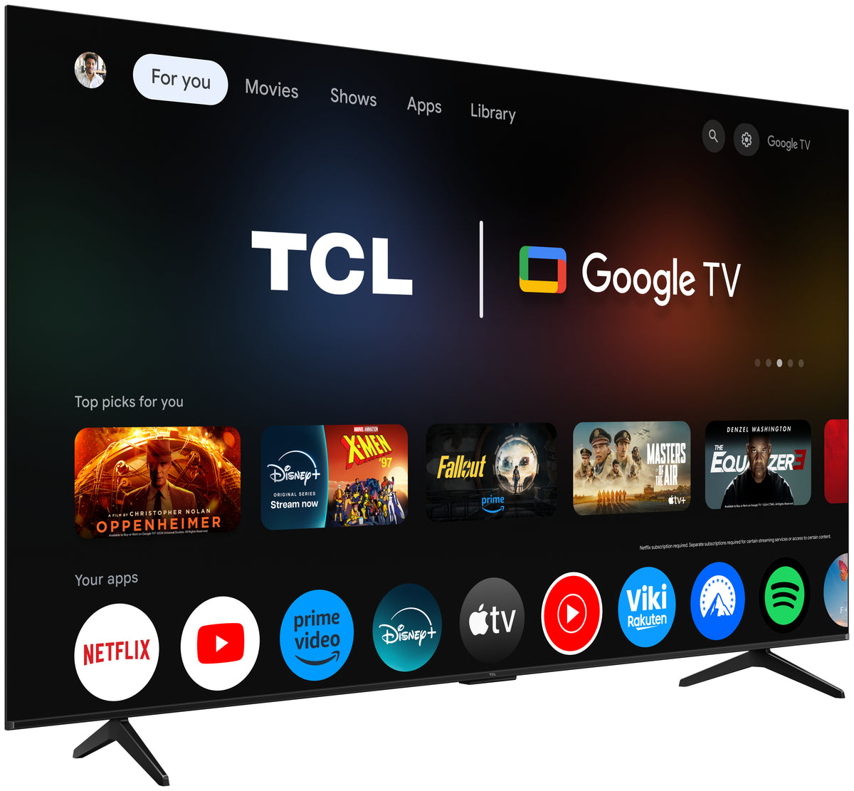 Televisão TCL 85T69C TV 85" Qled 4K Google TV Onkyo - imagem 4