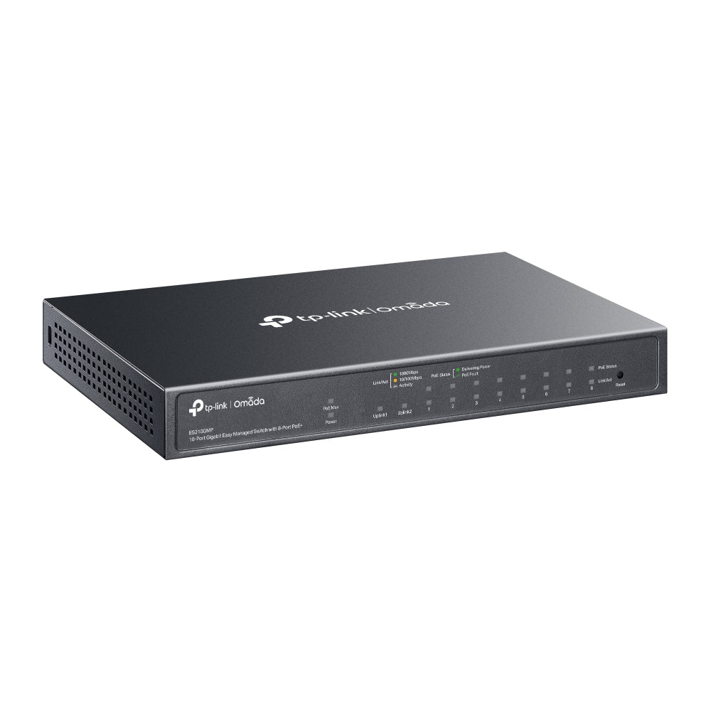 Switch de Rede TP-Link ES210GMP 8xG PoE+ 1xGbE 1xG-C 123W - imagem 5