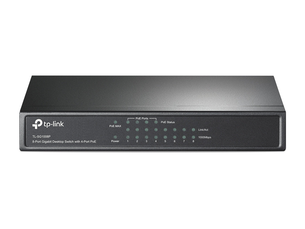 Switch de Rede TP-LINK TL-SG1008P 8xGB 4xPoE