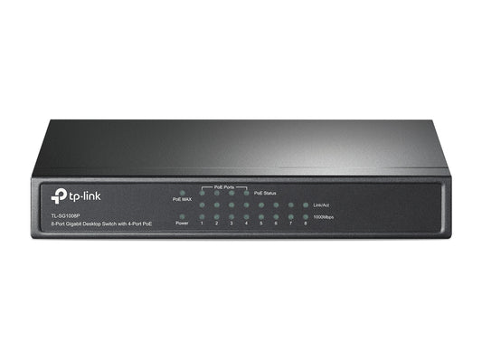 Switch de Rede TP-LINK TL-SG1008P 8xGB 4xPoE