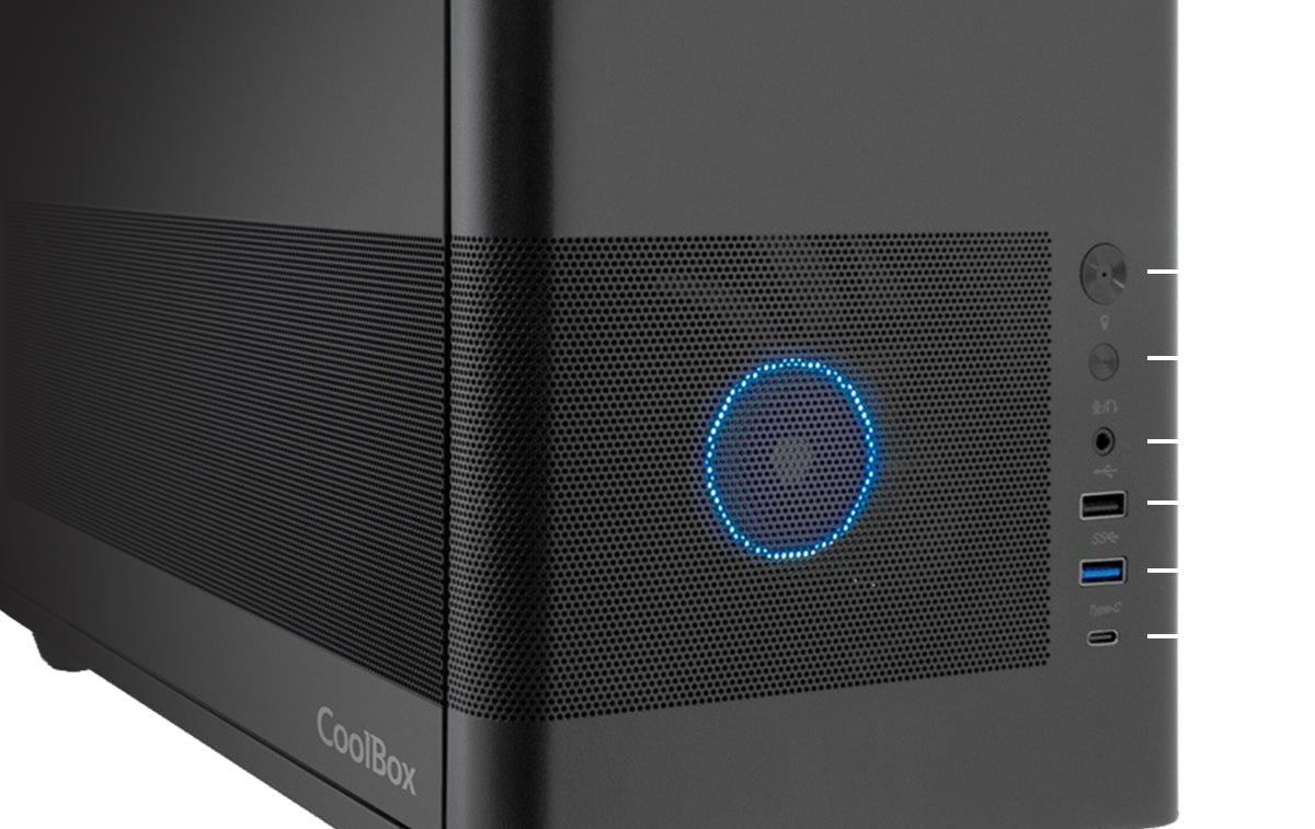 Caixa de Computador Coolbox Caja Matx USB-C 3.2 G1 F.Metal S/Fte Preto - imagem 9