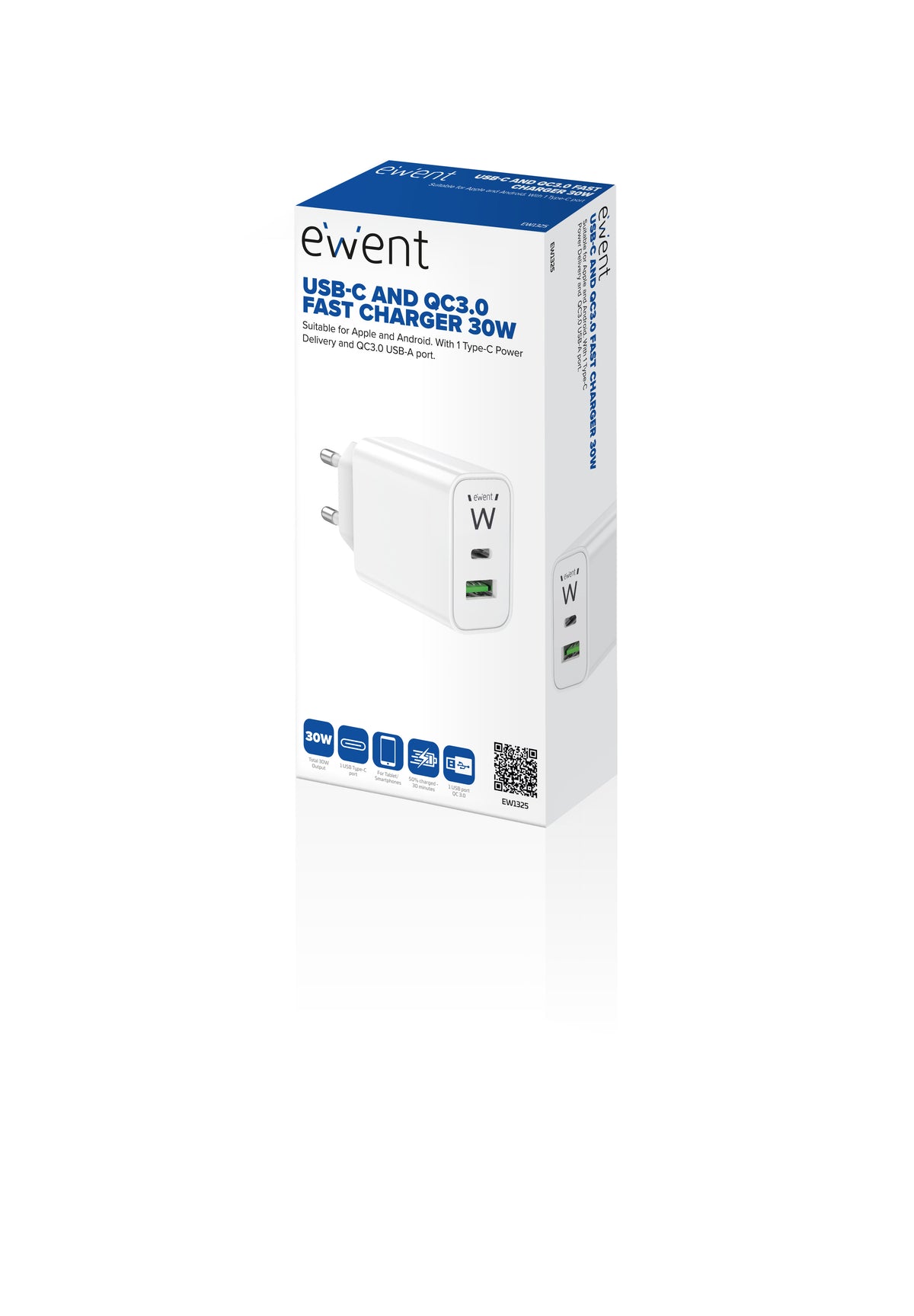 Carregador Ewent RÁPIDO USB-C / QC 3.0 / 30W - imagem 7