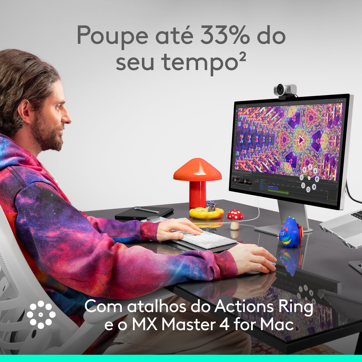 Rato Logitech MX Master 4 for Mac / 910-007577 prateado - imagem 72
