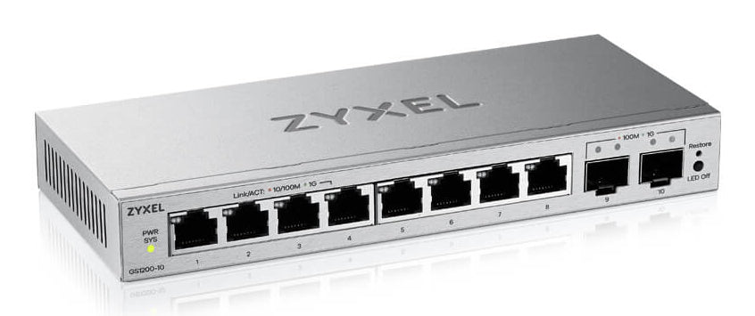 Switch de Rede ZyXEL GS1200-10V3 8xGbE 2xSFP - imagem 6