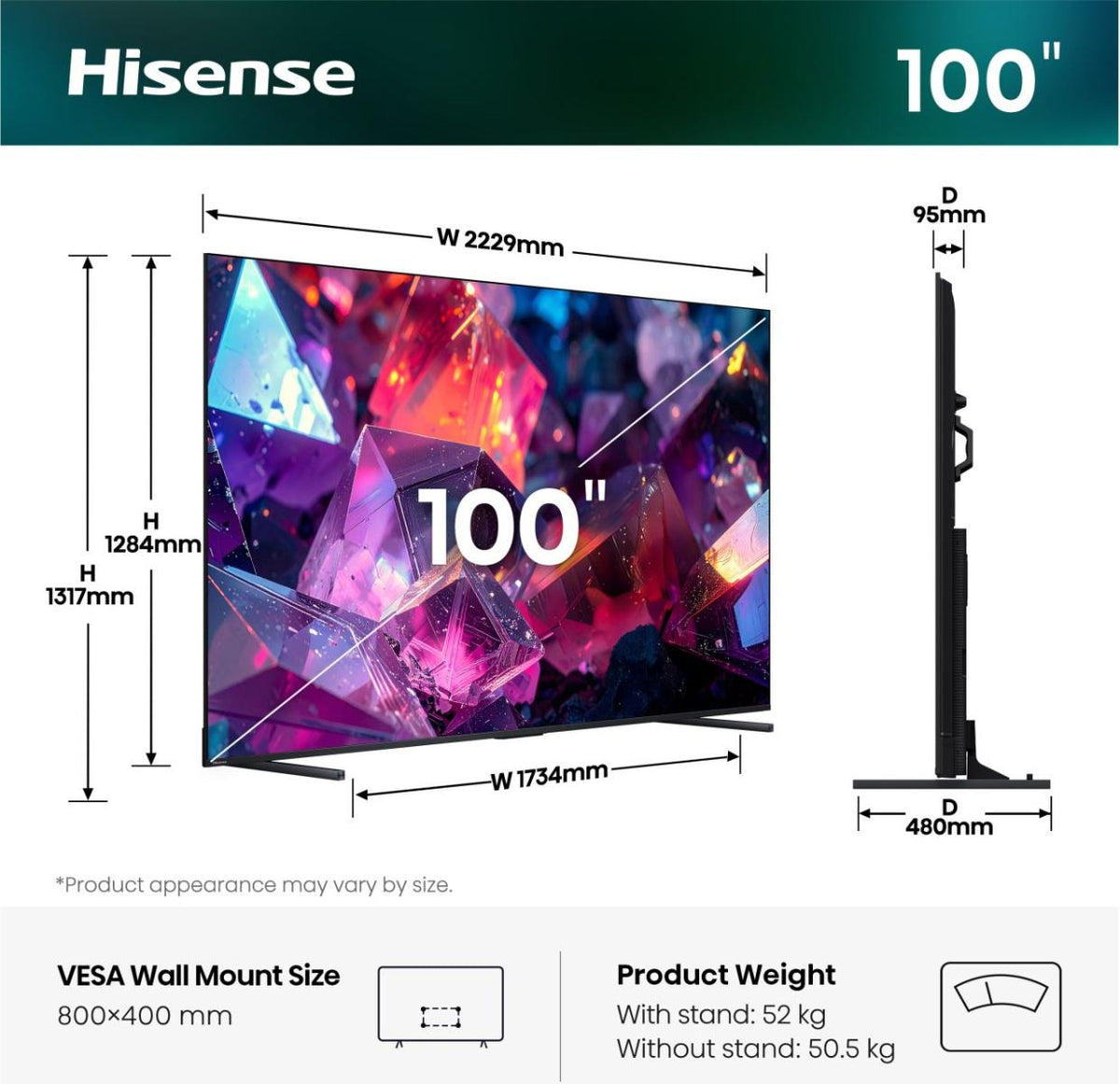 Televisão Hisense 100Q7S - Hisense