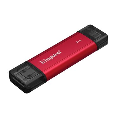 SSD Kingston Dual portátil – 1 TB – USB 3.2 Gen 2 – vermelho