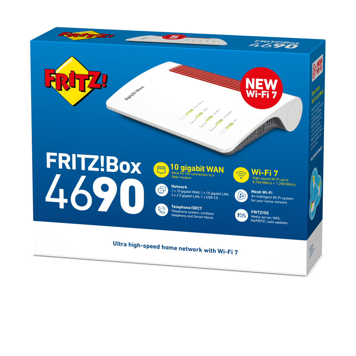 Router Fritz!Box 4690 WiFi7 1x10G WAN 1x10G 3x2,5G - imagem 7