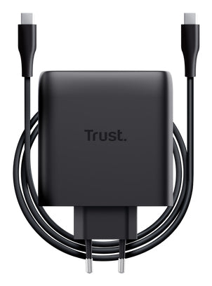 carregador de Pared GaN Trust Maxo 100W/ 2xUSB Tipo-C/Inclui cabo USB Tipo-C/ 100W