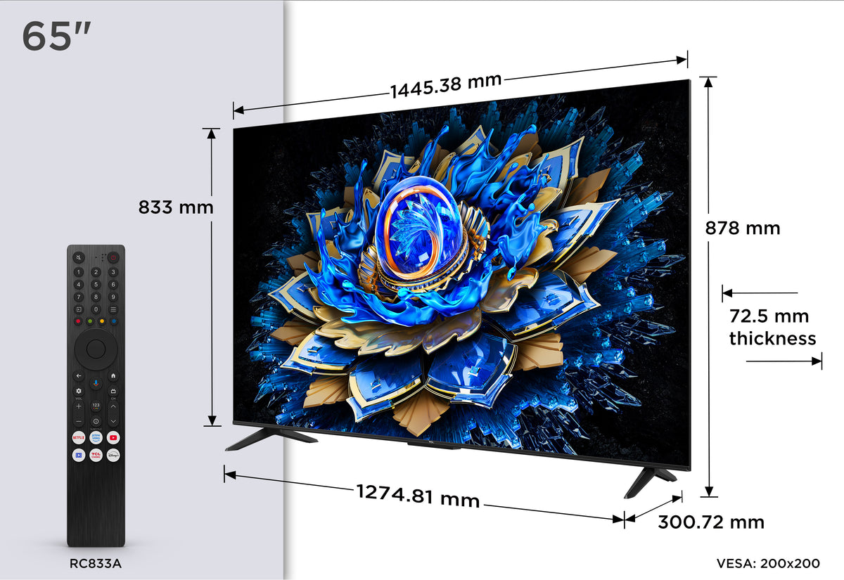 Televisão TCL 65T69C TV 65" Qled 4K Google TV Onkyo - imagem 11