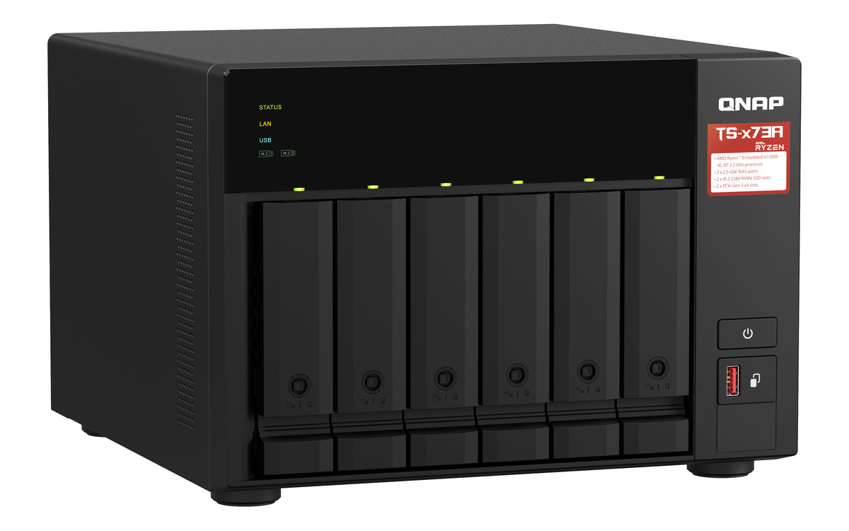 NAS Qnap TS-673A-8G 6XHDD-Bay 2x2.5GbE 3xUSB3.2 - imagem 3