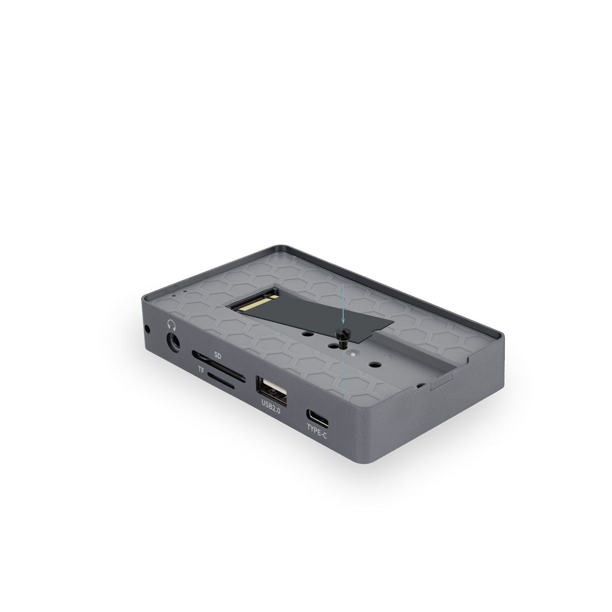 Caixa para Disco Tooq Caja Externa+HUB M.2 NGFF/NVMe USB3.2 Gen3 - imagem 6