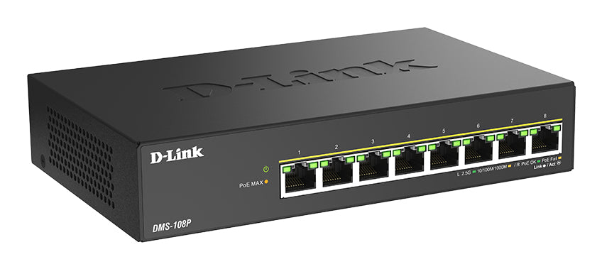 Switch de Rede D-Link DMS-108P/E 8x2.5mG PoE 230W - imagem 6