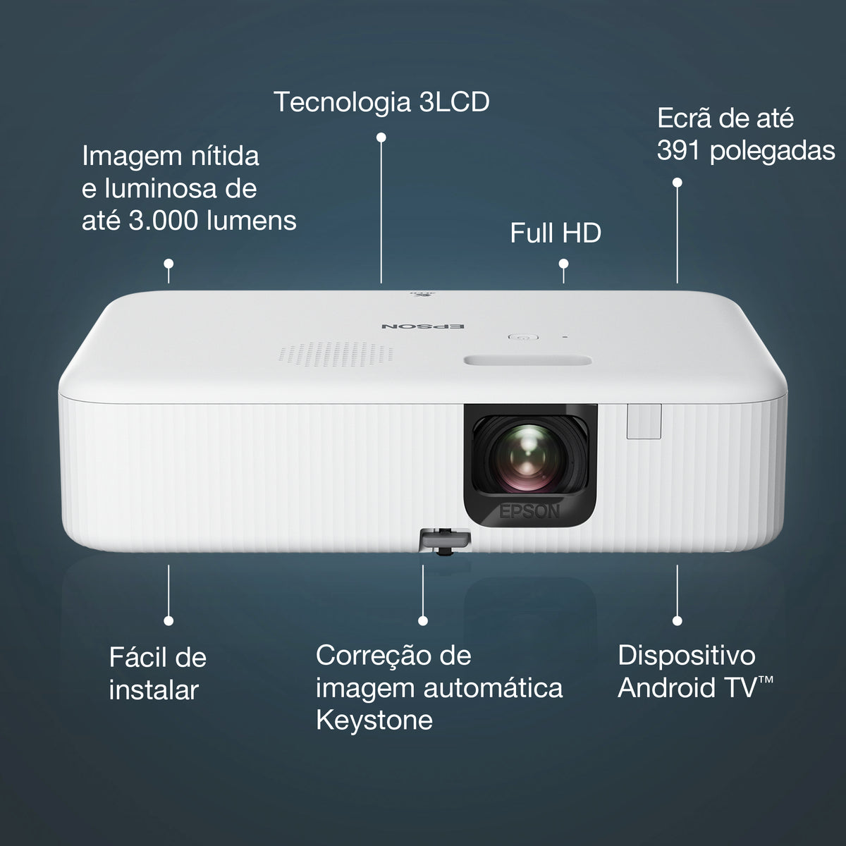 Projetor Epson CO-FH02 FHD AndTV 3000L HDMI USB - imagem 5