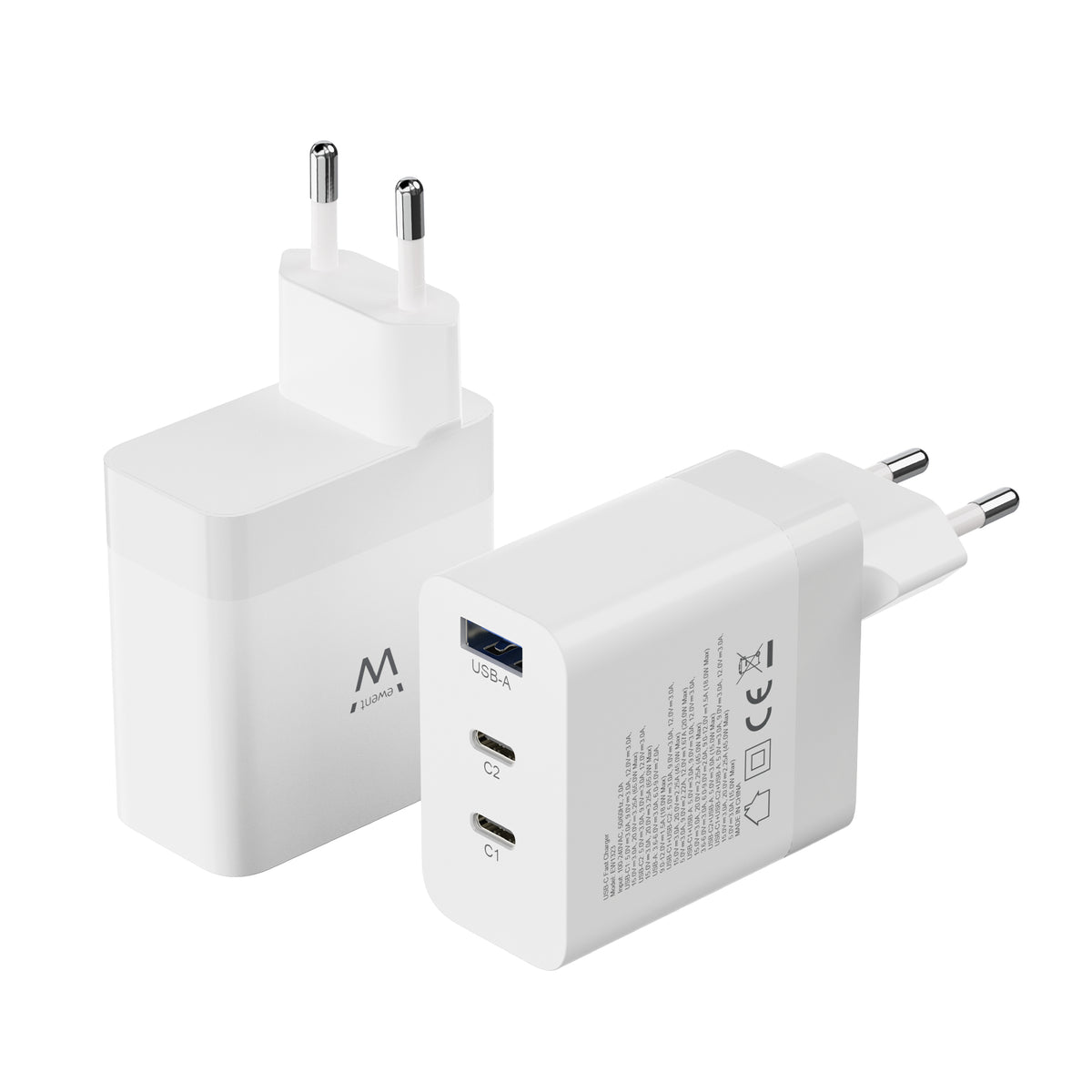 Carregador Ewent carga rapido 65w usb-c e usb-a - imagem 6