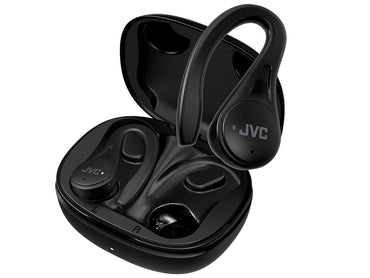 Auscultadores Bluetooth JVC HA-EC25T com caixa de carregamento/ Autonomia 7.5h/ Preto