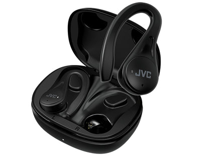 Auscultadores Bluetooth JVC HA-EC25T com caixa de carregamento/ Autonomia 7.5h/ Preto