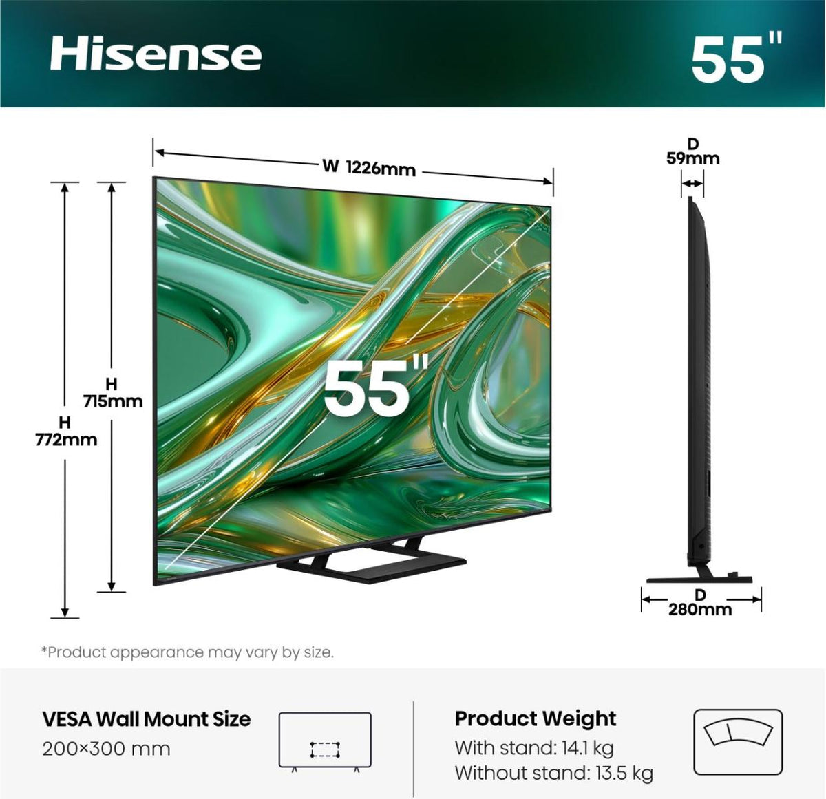 Televisão Hisense 55E8S - Hisense