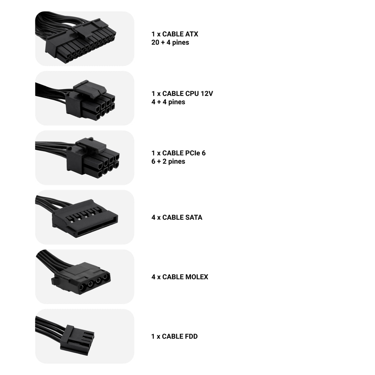Fonte de Alimentação Coolbox Gaming Fuente Al. DeepPower 650w 80+bronze - imagem 7