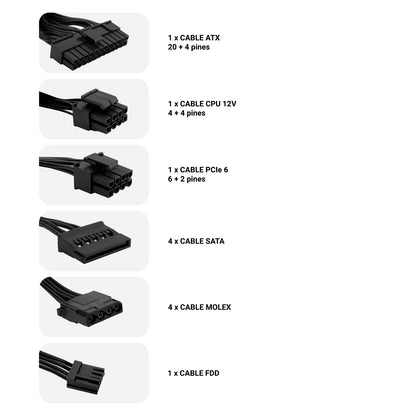 Fonte de Alimentação Coolbox Gaming Fuente Al. DeepPower 650w 80+bronze - imagem 7