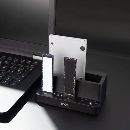 Caixa para Disco Tooq DockStation 2xSSD M.2NVMe+SATA 2.5/3.5 Clone - imagem 5