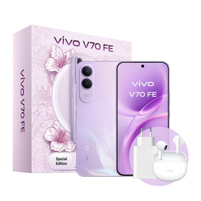 Vivo V70 FE 8GB/ 256GB/ Smartphone de 6,83" / 5G/ Roxo / Inclui Cargador + auscultadores