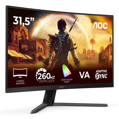 AOC C32G42ZE monitor curvo de jogos de 31,5" / Full HD / 0.3ms/ 240Hz/ VA / Preto