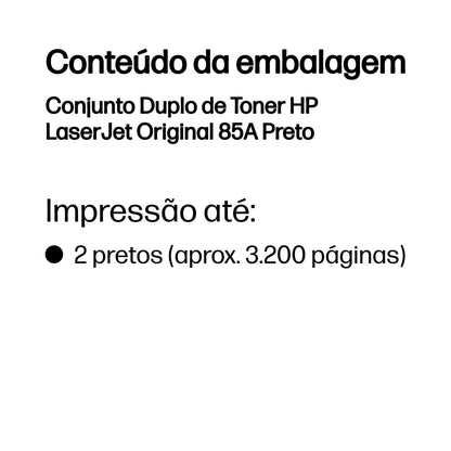 HP Toner 85A / CE285AD preto conjunto de 2 - imagem 4