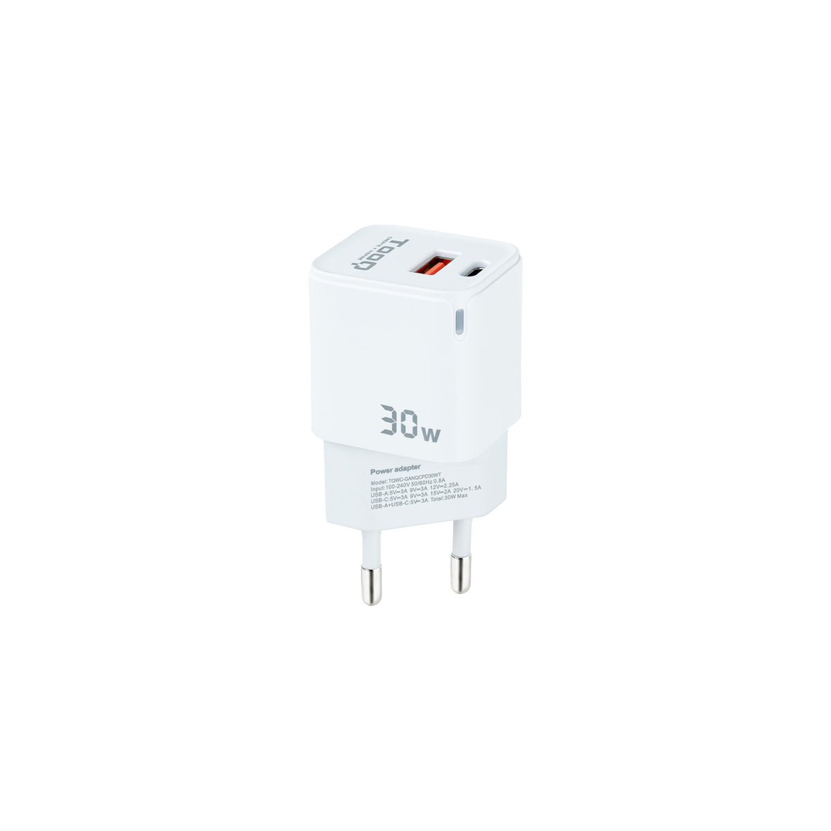 TOOQ Carregador Parede GAN USB-C/USB-A 30W
