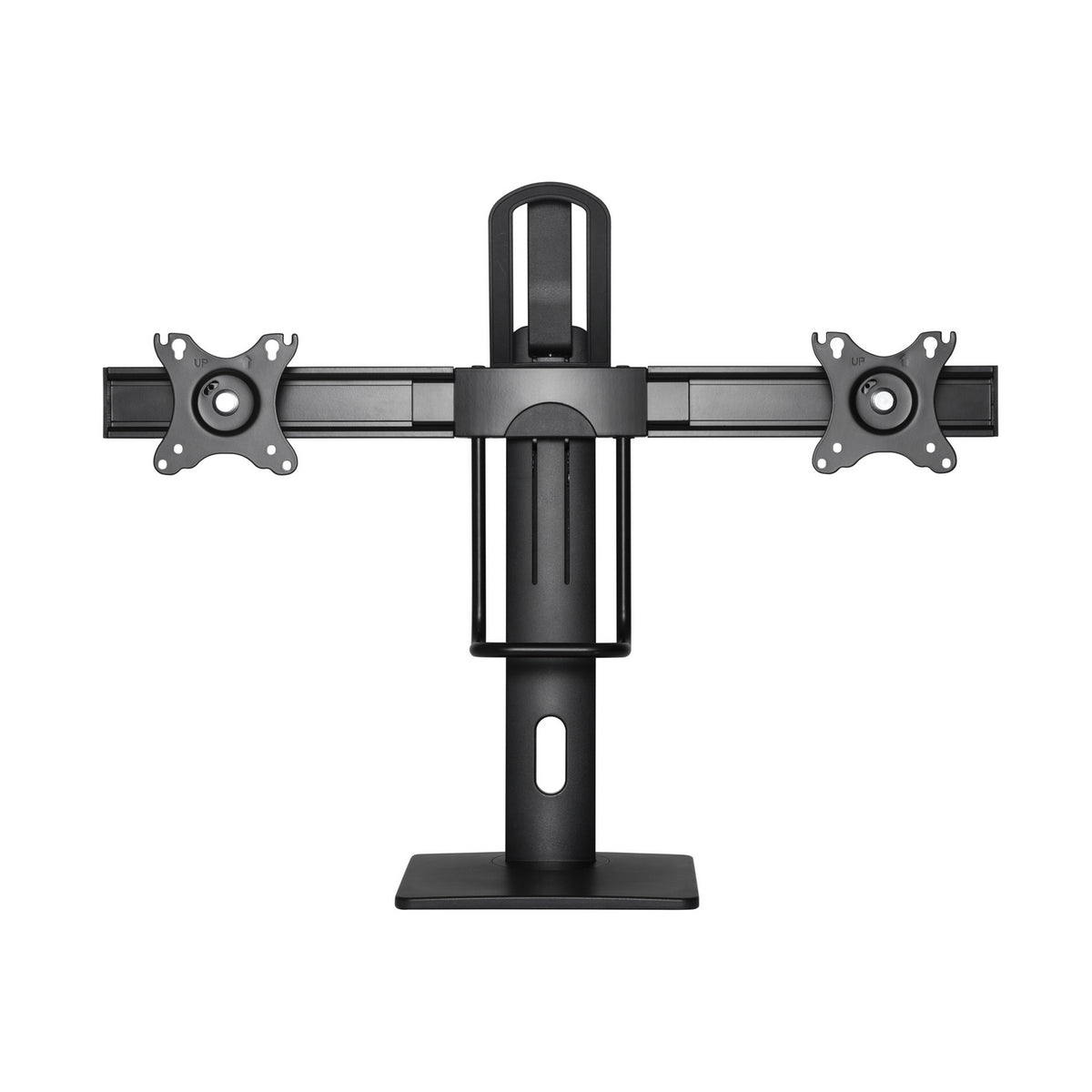 Suporte de secretária com contrapeso para 2 monitores Aisens DT27TSR-065/ Giratório/ Inclinação/ Amarração 6kg