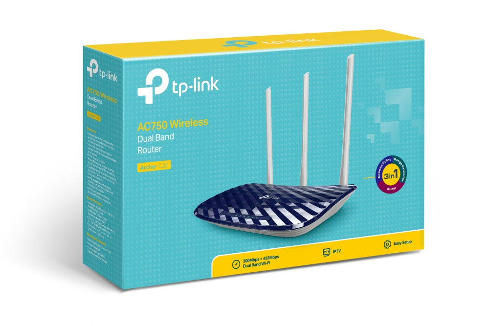 Router TP-Link C20 / ARCHER C20 preto, branco - imagem 4