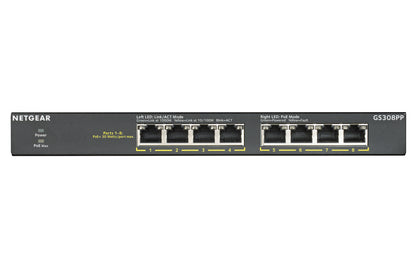 Switch Netgear GS308PP / GS308PP-100EUS preto