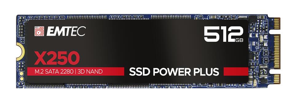 Disco SSD Emtec M.2 X250 512GB / ECSSD512GX250 preto L