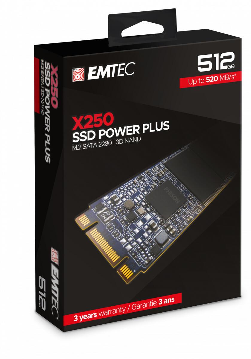 Disco SSD Emtec M.2 X250 512GB / ECSSD512GX250 preto L - imagem 5