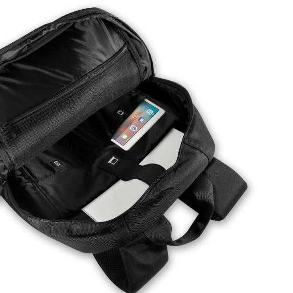 MOCHILA BMW Carbono&Couro Tricolor na laptop 16'' - PRETO