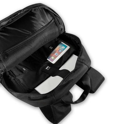 MOCHILA BMW Carbono&Couro Tricolor na laptop 16'' - PRETO