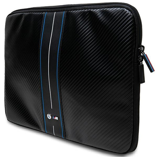 BMW Capa BMCS14COMSCAKL 14" PRETO/black Carbono Riscas Azuis