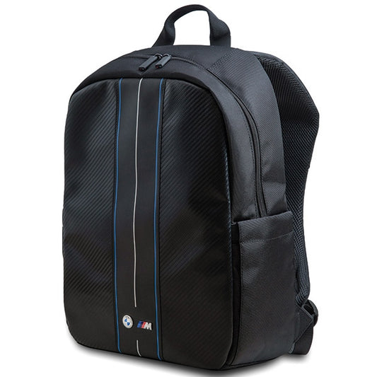 MOCHILA BMW BMBP15COMSCAKL 16" PRETO/black Carbono Riscas Azuis