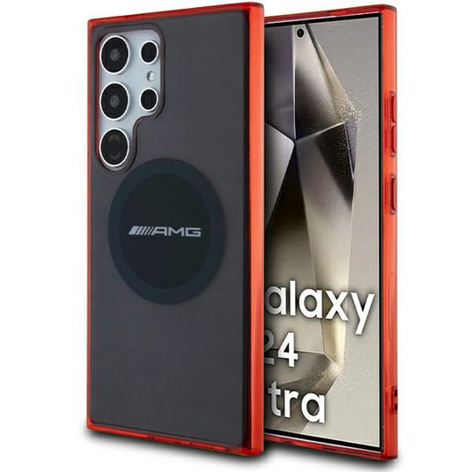Capa hardcase transparente bicolor MagSafe Galaxy S24 Ultra – Preta
