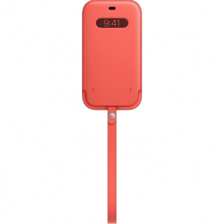 Capa tipo sleeve de pele Apple MHYF3ZM/A para iPhone 12 Pro Max - Cítrico Rosa