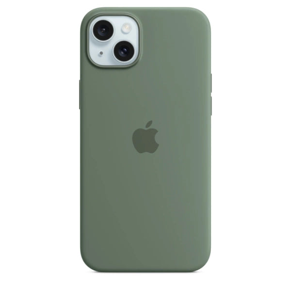 Capa de silicone Apple MT183ZM/A para iPhone 15 Plus - Verde Cipreste
