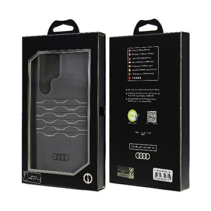 Capa rígida Audi com padrão geométrico IML para S24 Ultra S928, preto