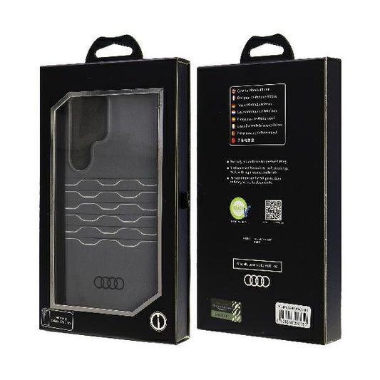 Capa rígida Audi com padrão geométrico IML para S24 Ultra S928, preto