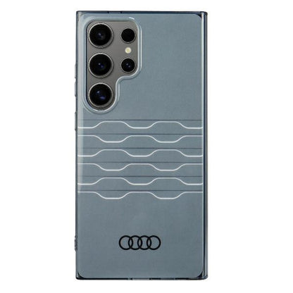 Capa rígida Audi com padrão geométrico IML para S24 Ultra S928, cinza