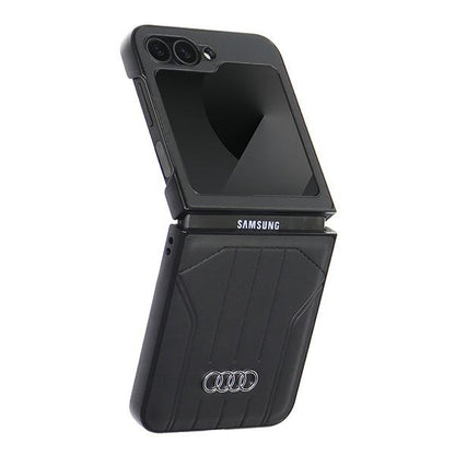 Capa rígida Audi em couro sintético com MagSafe para Z Flip6 F741, preto