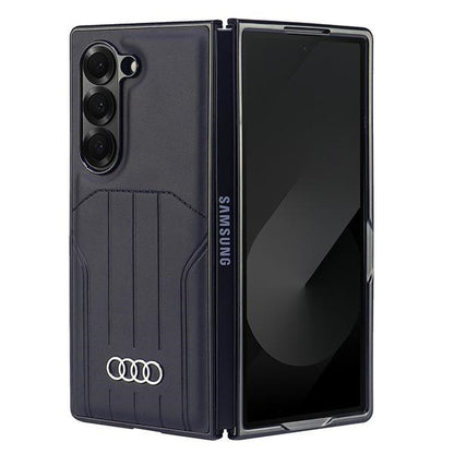 Capa rígida Audi em couro sintético com MagSafe para Z Fold6 F956, preto