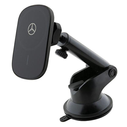 Suporte de Indução Mercedes 15W MagSafe – Edição Silver Stars (Preto)